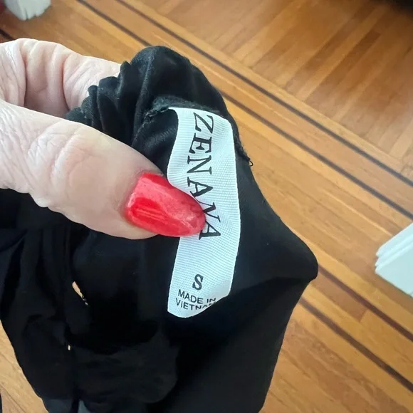 ZENANA Wide Leg Tie Back Suspender Jumpsuit overalls pants Black Small EUC - Picture 10 of 10